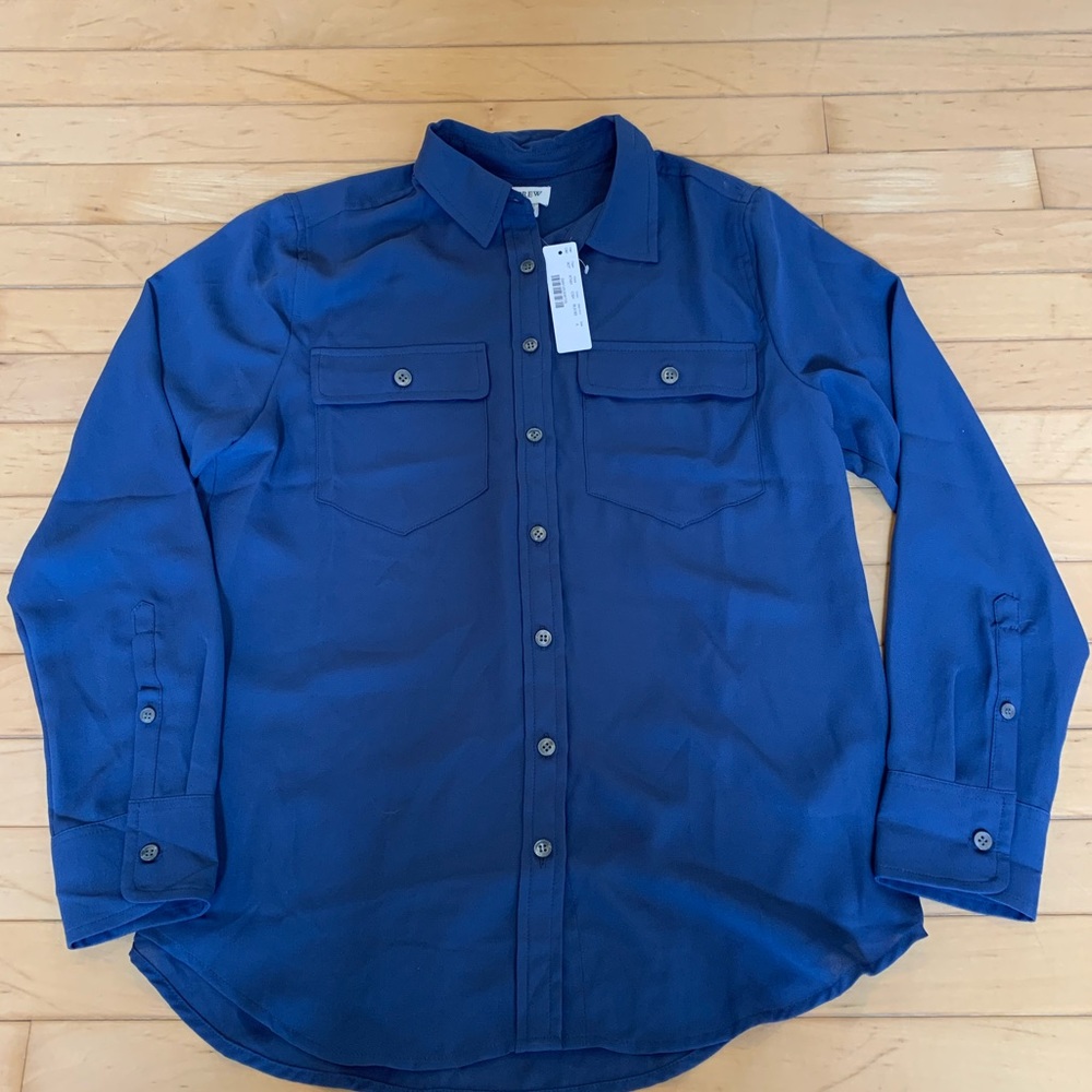 NWT J Crew Blue Button down shirt
